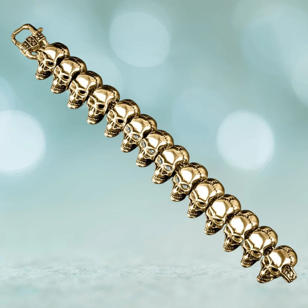 Skullhead  Gold Bracelet