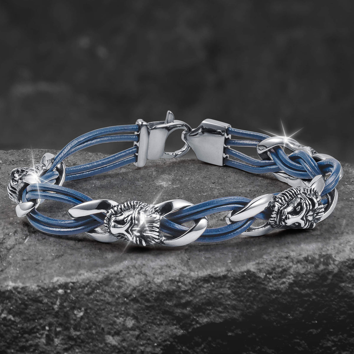 Roaring Steel Leather Bracelet
