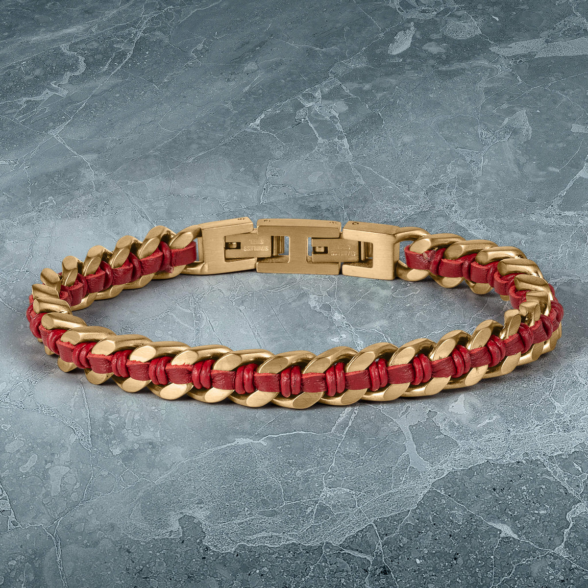 Woven Ridge Red Men’s Bracelet