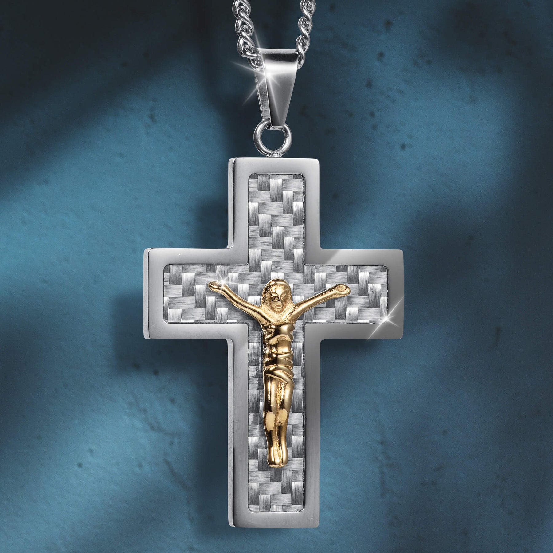 Carbon Crucifix Pendant