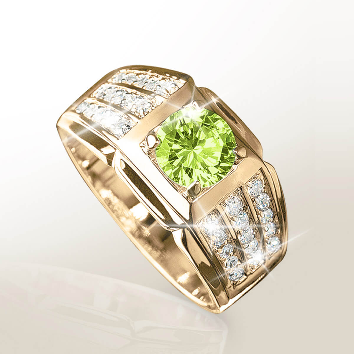 Techmaster Peridot Men's Ring